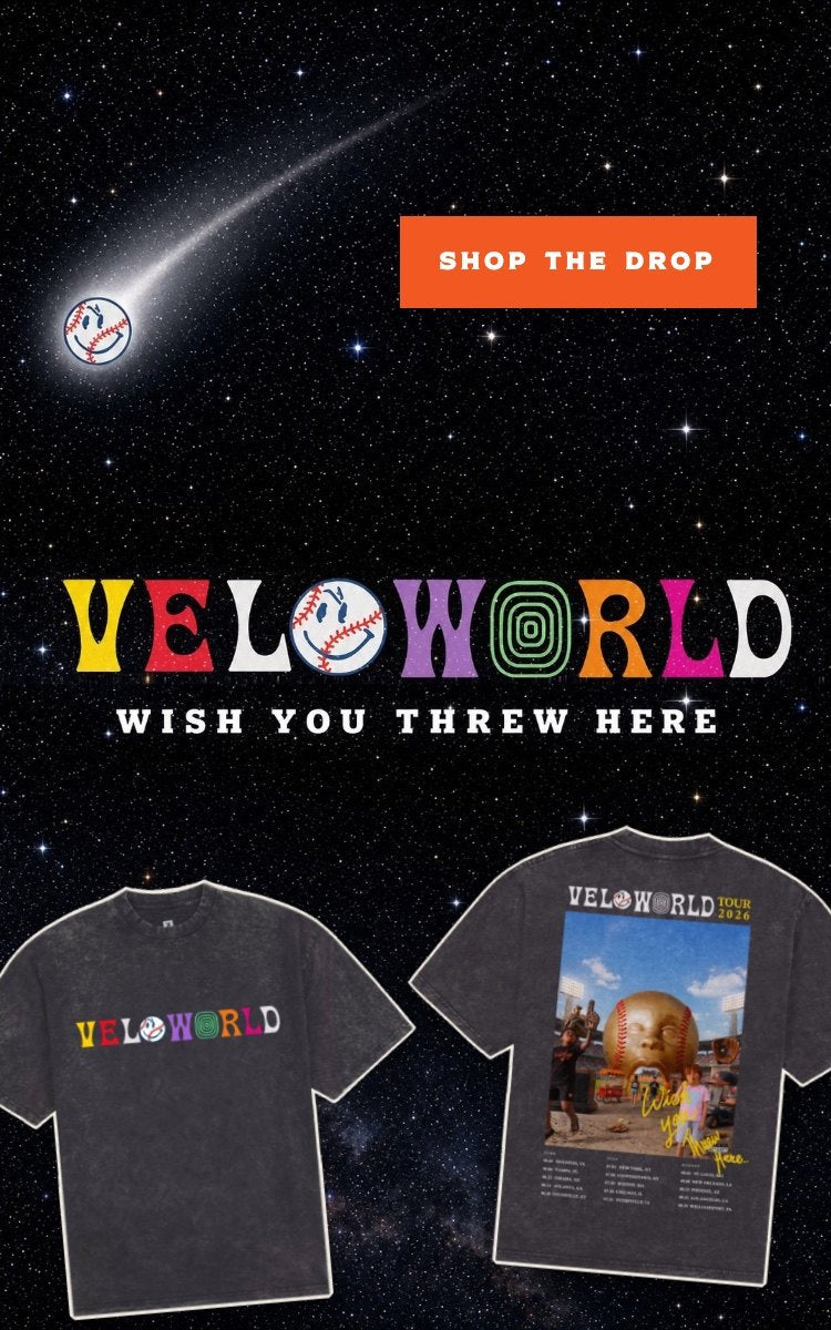 Velo World Tour tee, wish you threw here, shop the drop