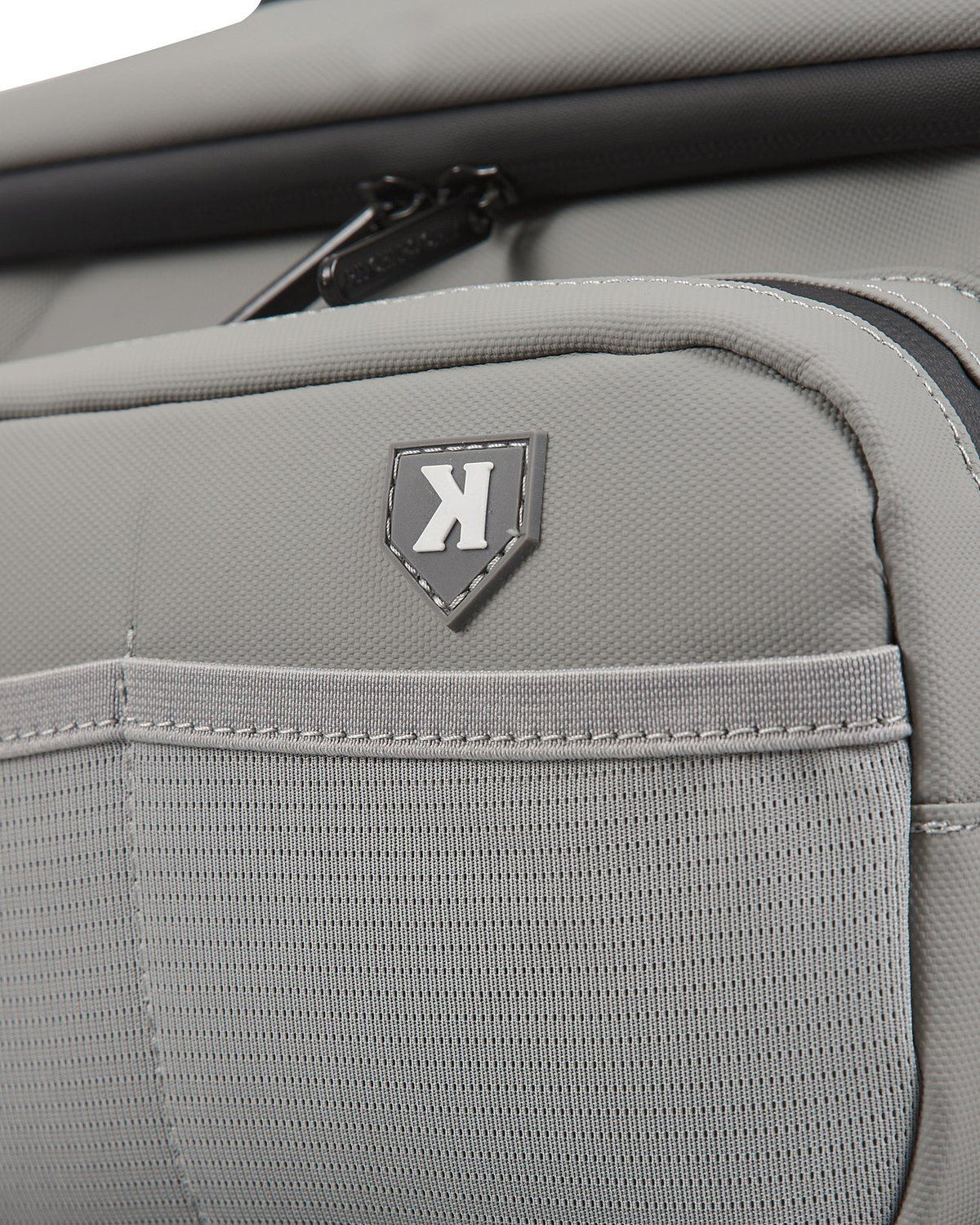 Shove Day Bag Wolf Gray - home plate K logo detail