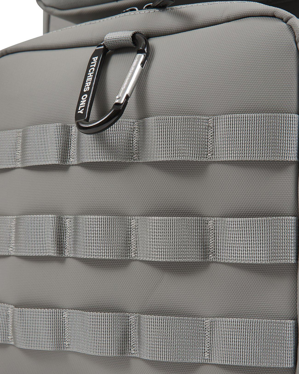Shove Day Bag Wolf Gray - carabiner and MOLLE detail