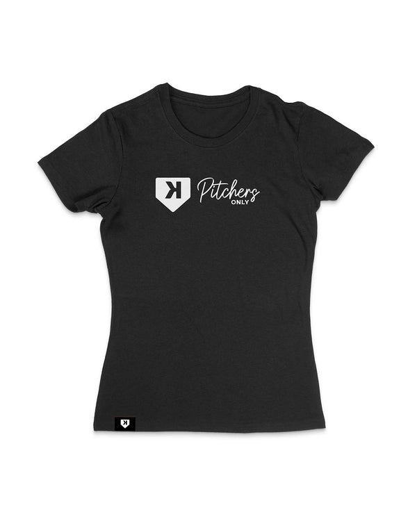 Women's Softball Black Tee - Pitchers Only