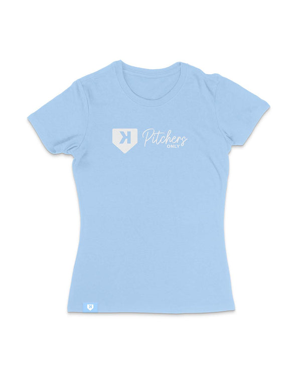 Women's Softball Sky Blue Tee - Pitchers Only