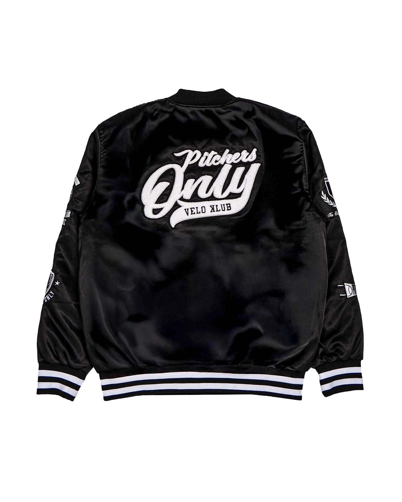 YOUTH Black Velo Klub Bullpen Jacket - Pitchers Only