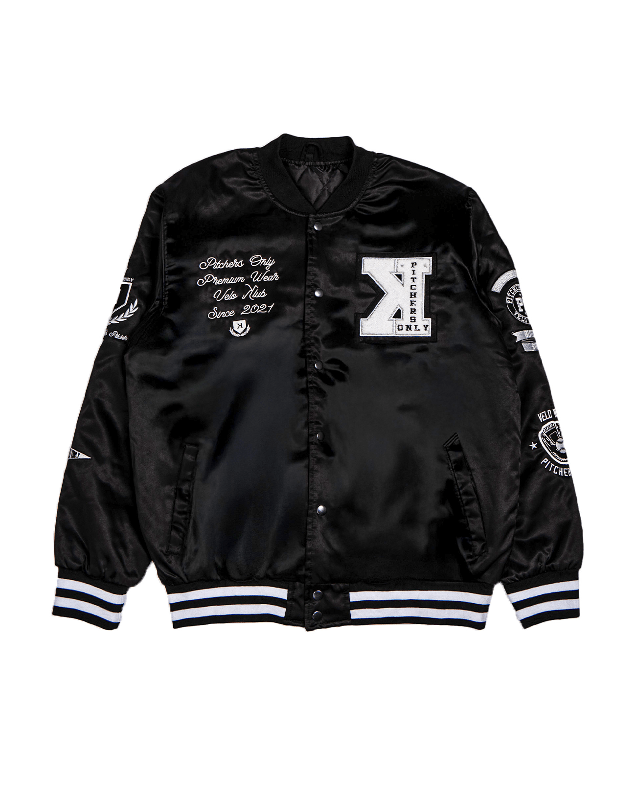 YOUTH Black Velo Klub Bullpen Jacket - Pitchers Only