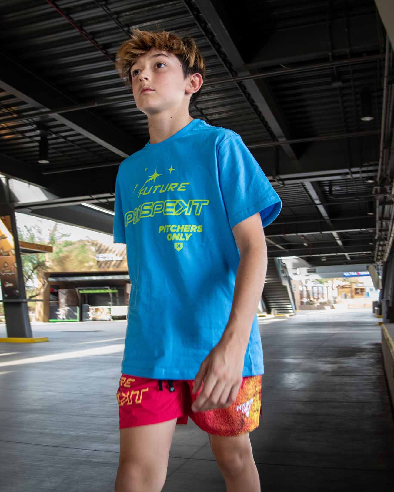 YOUTH Future Prospects Galaxy Tee Blue - Pitchers Only