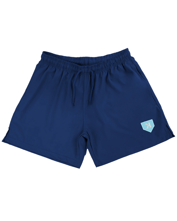YOUTH Navy/Sky Blue Training Shorts - Pitchers Only