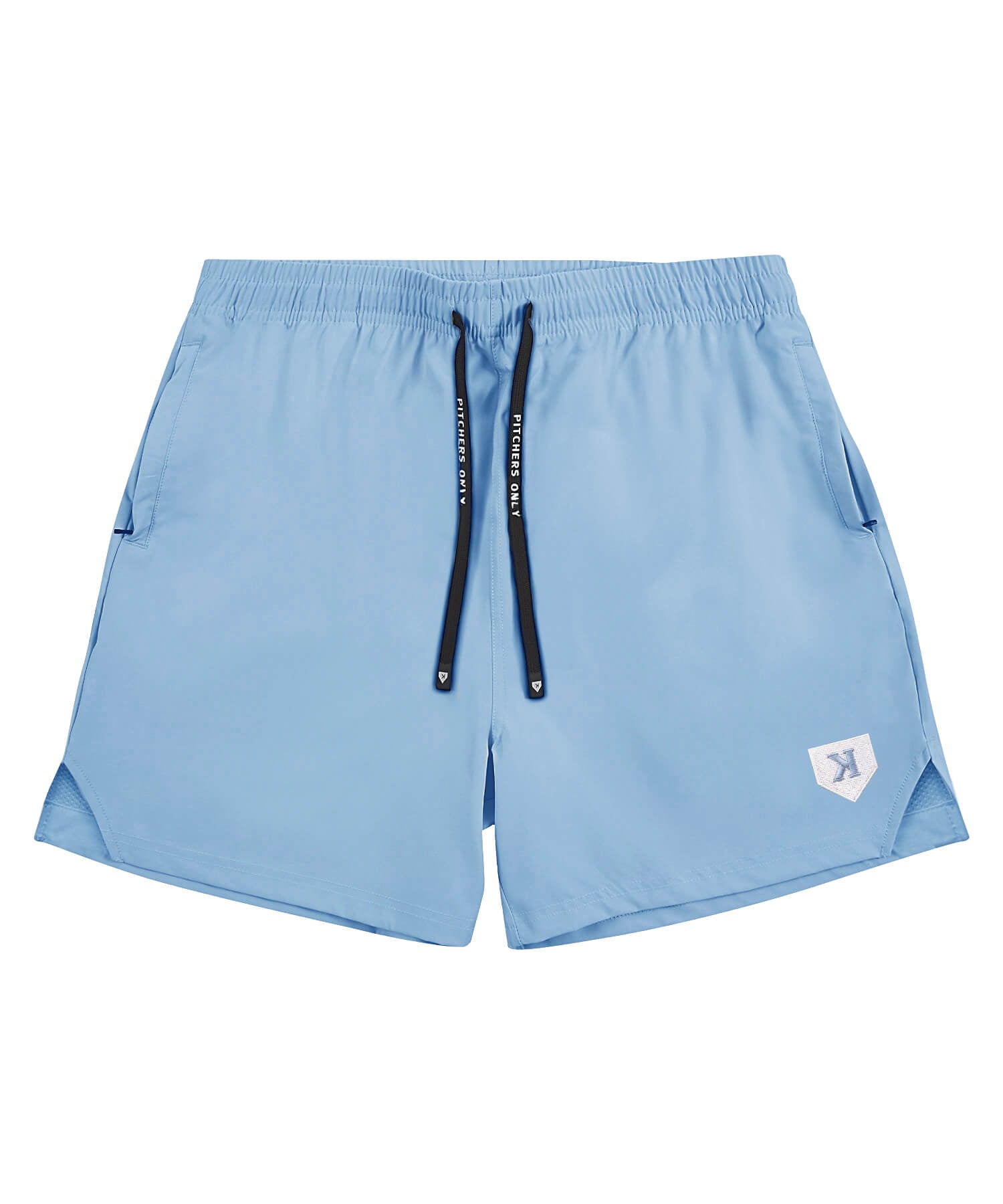 Pitchers Only University Blue Training Shorts baseball training shorts - front view